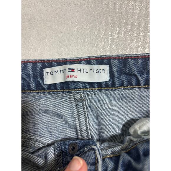 Tommy Hilfiger Jean Denim Maxi Skirt Womens 8 Button Fly Front Slit Y2K Vintage - Picture 8 of 11